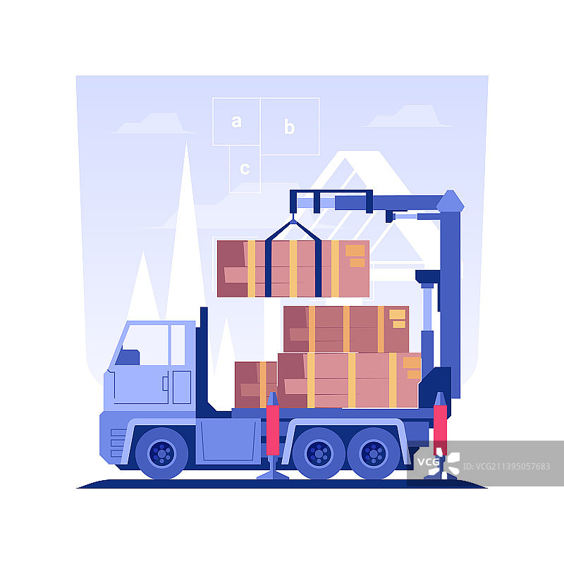 夏季房屋配送隔离概念图片素材