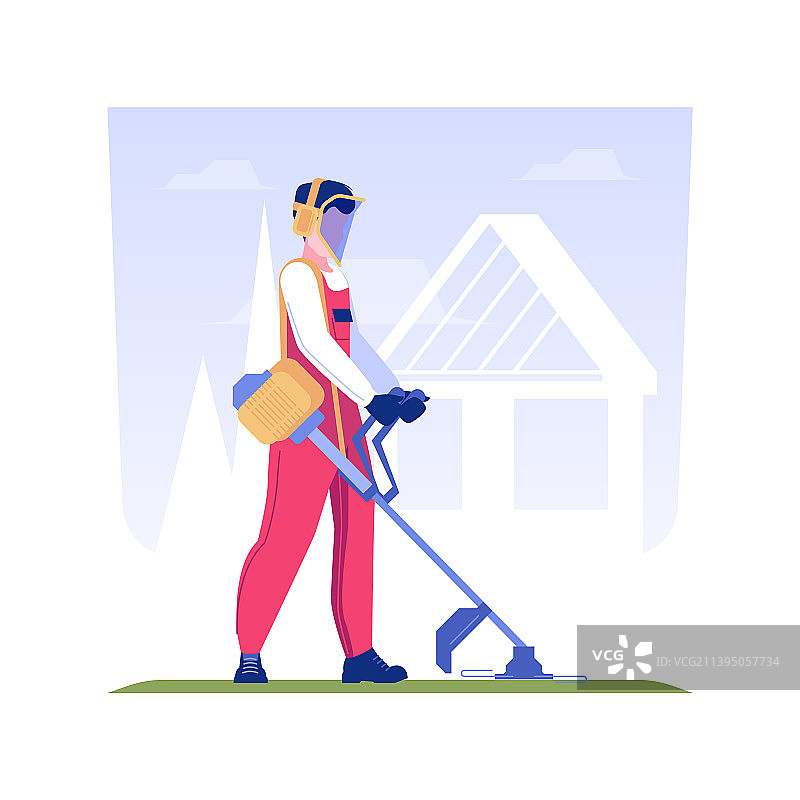 草坪养护服务概念图片素材