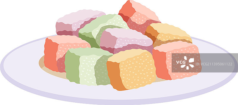 土耳其软糖甜点组合图片素材