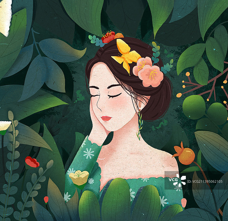 森系广告插画图片素材