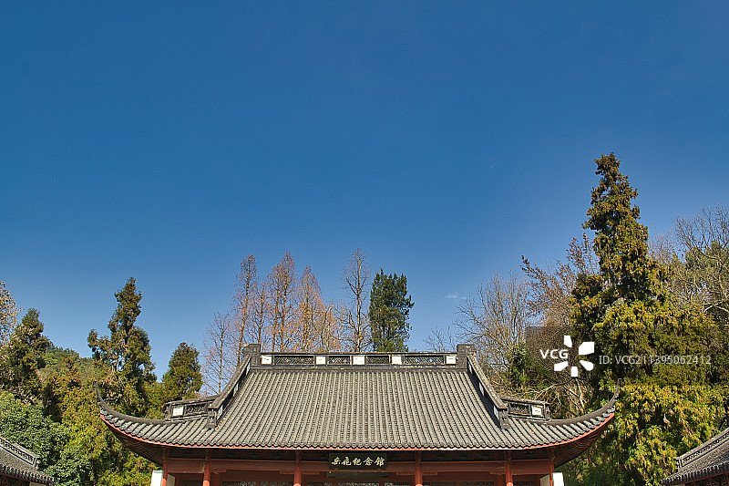 杭州冬季岳王庙岳飞纪念馆岳飞岳云墓图片素材