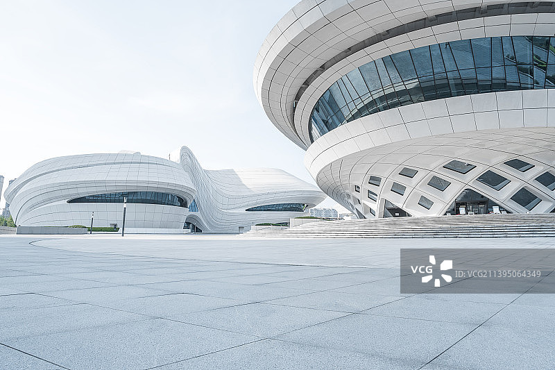 现代建筑广场背景图片素材