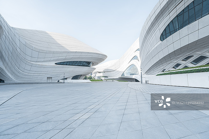 现代建筑广场背景图片素材