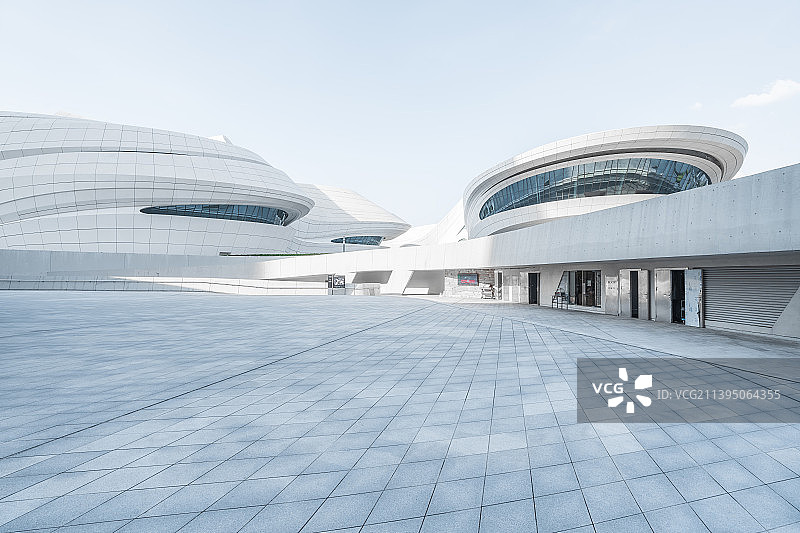 现代建筑广场背景图片素材