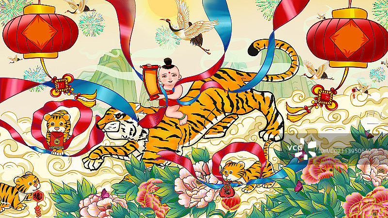 主视觉中国风-虎图片素材