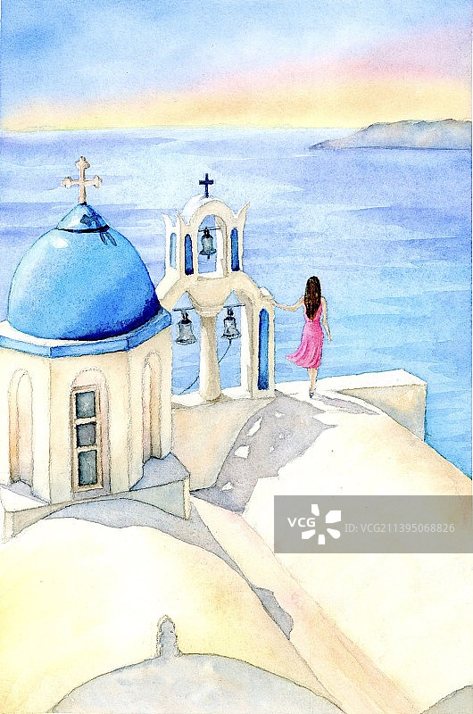 海边的清晨图片素材