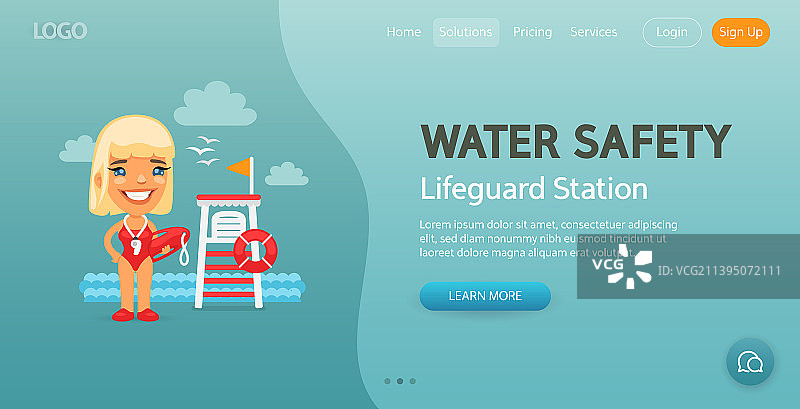 水安全网站模板图片素材