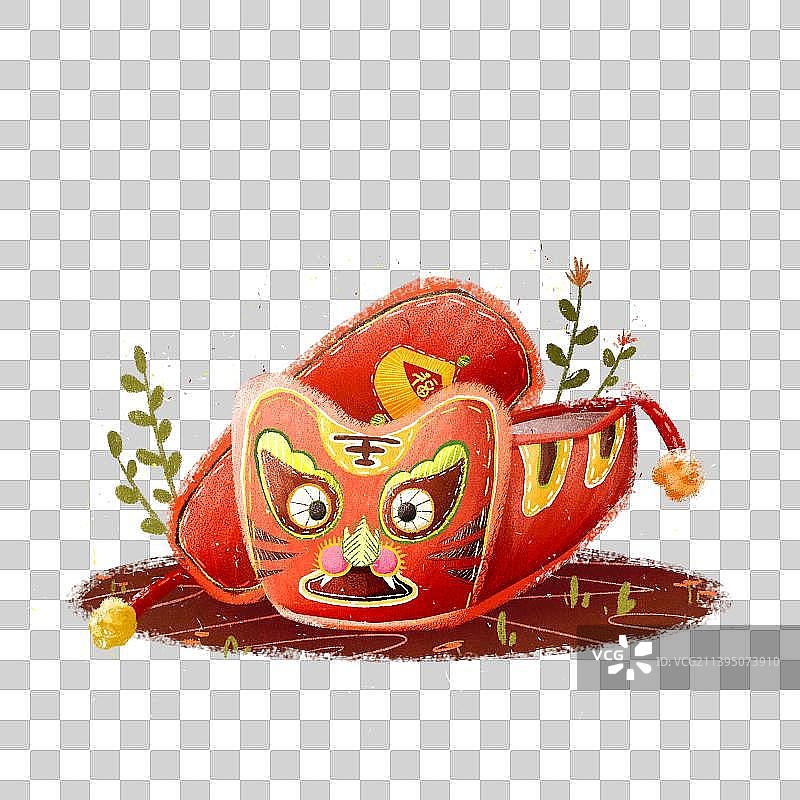 虎头鞋小物件插画图片素材