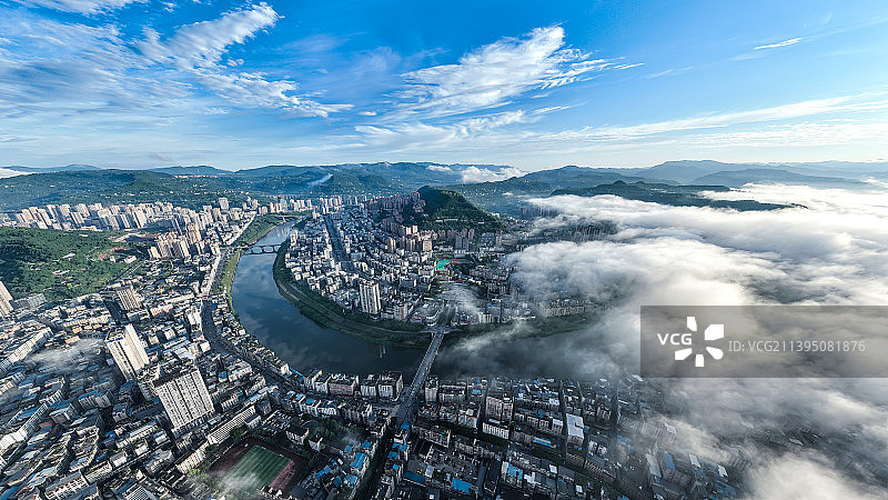 巴中城市风光图片素材