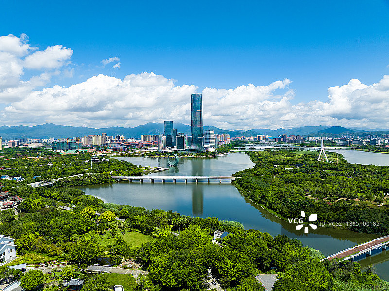 厦门集美新城美景图片素材