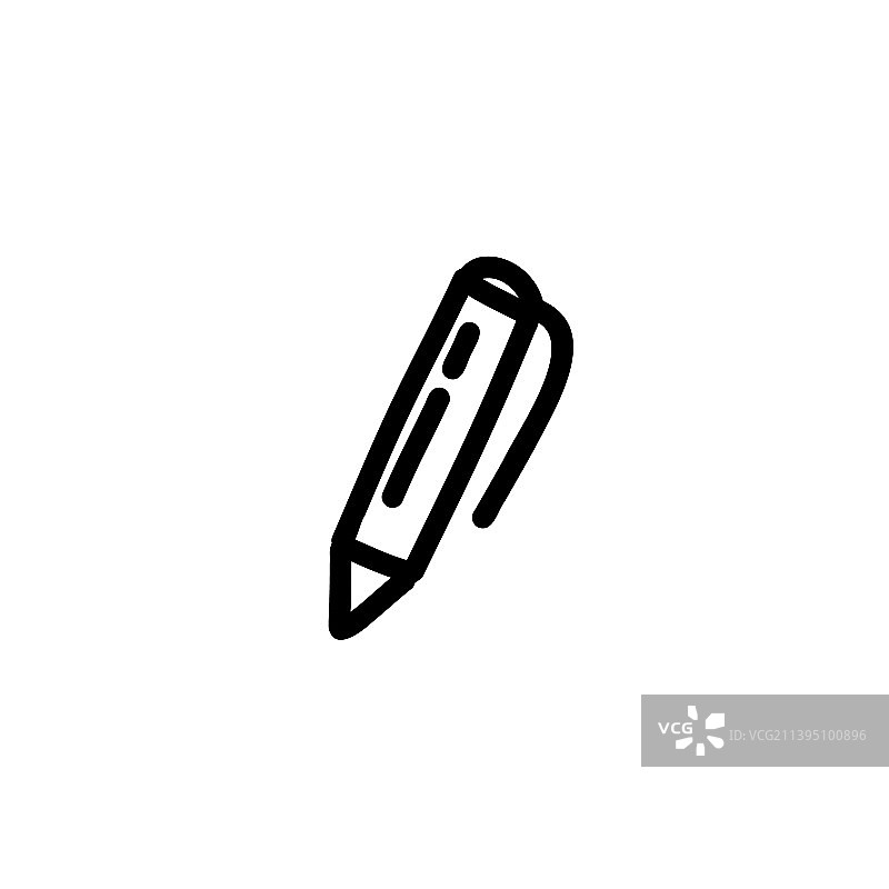 钢笔涂鸦图标彩色线条图片素材