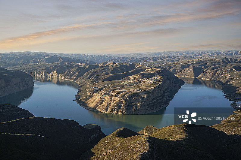 黄河老牛湾全景图片素材