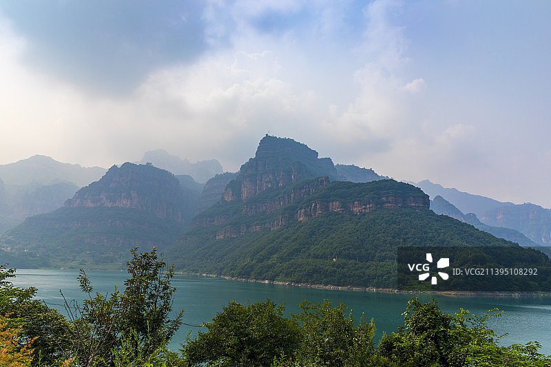 河南省安阳林州太行平湖水库图片素材