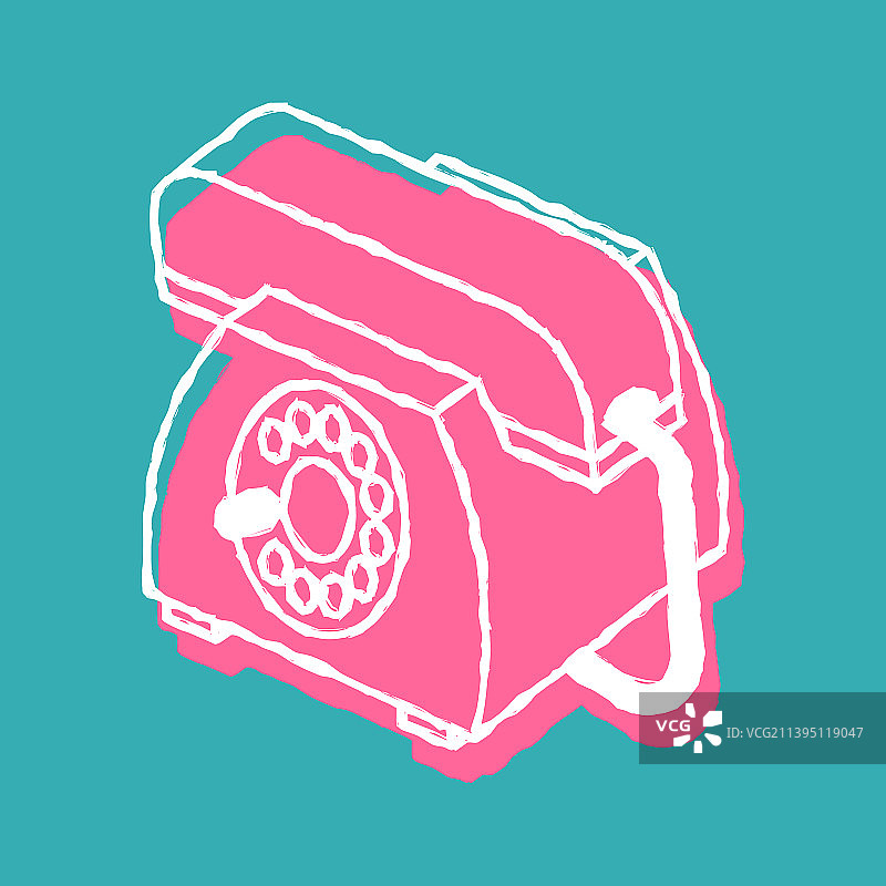 带听筒的复古电话图标图片素材