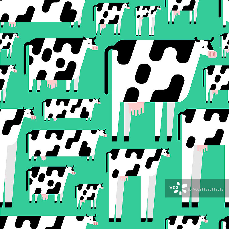 卡通牛图案无缝动物牛肉图片素材