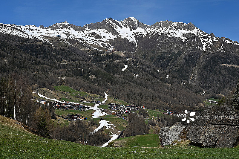 奥地利雪山风景图片素材