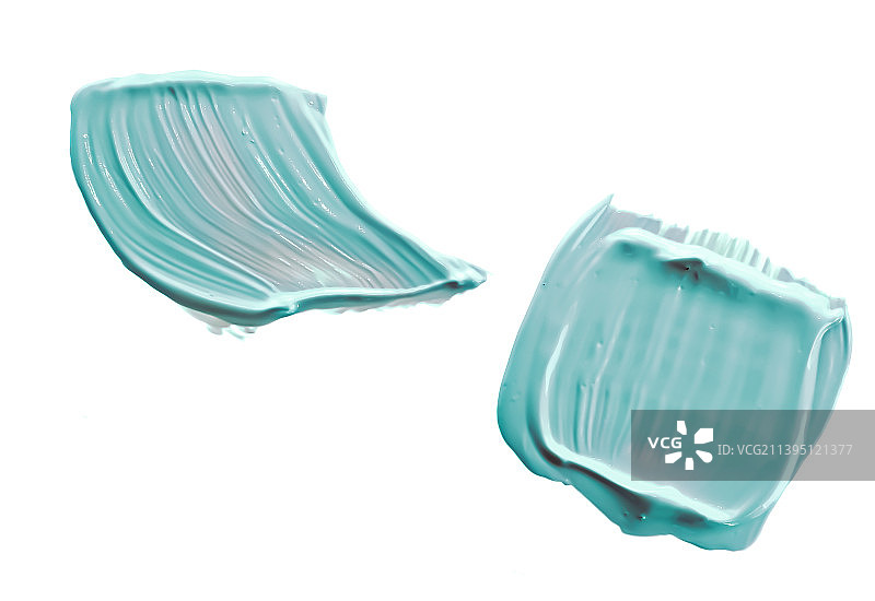 彩色薄荷美妆色板，护肤和化妆品样品图片素材