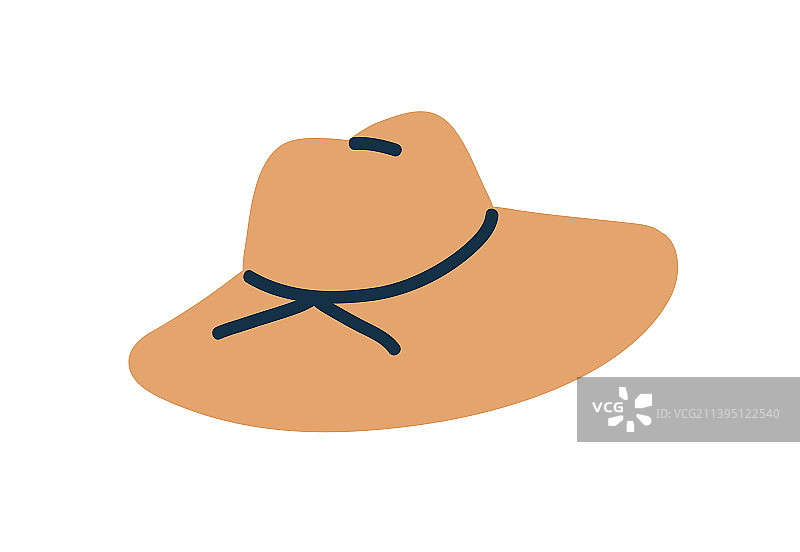 夏季遮阳帽沙滩草帽图片素材