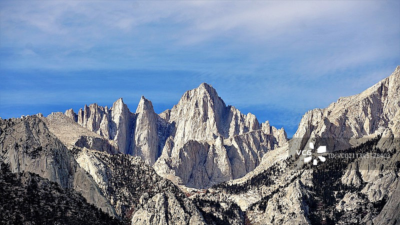 加利福尼亚州雪山全景，美国图片素材