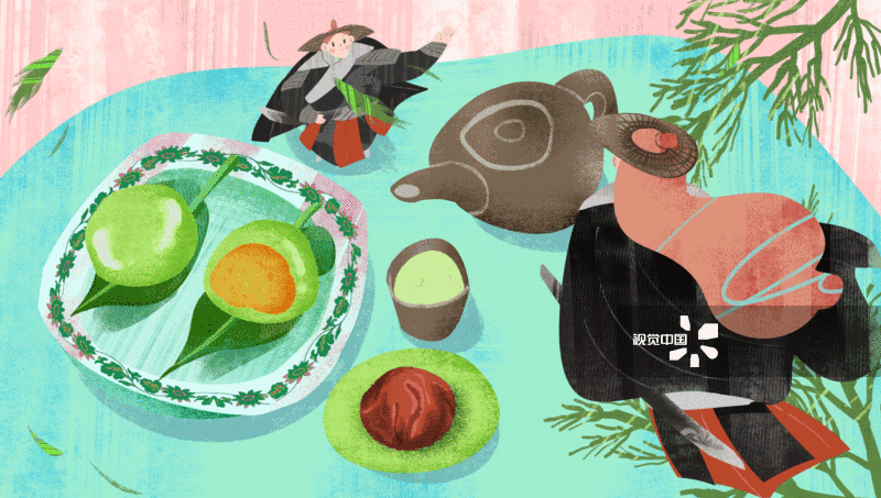 二十四节气清明美食”青团子“-GIF动图图片素材