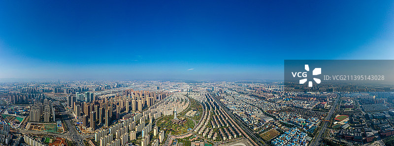 航拍云南昆明世纪城如意公园图片素材