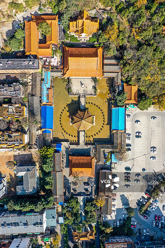 航拍云南昆明圆通禅寺 圆通山圆通寺图片素材