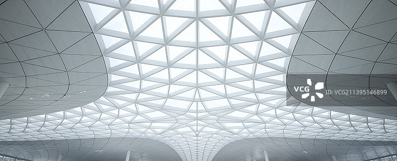 现代钢结构建筑天花板图片素材