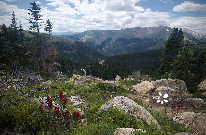 科罗拉多州伯特霍德山口的壮丽山景图片素材
