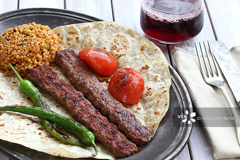 餐盘中的食物特写，土耳其图片素材