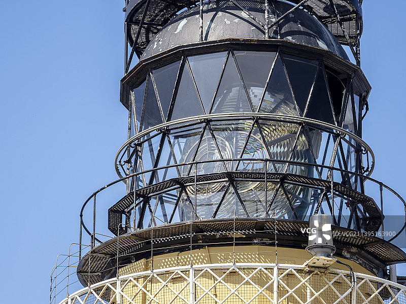 桑伯格角灯塔，英国苏格兰设得兰群岛桑伯格图片素材