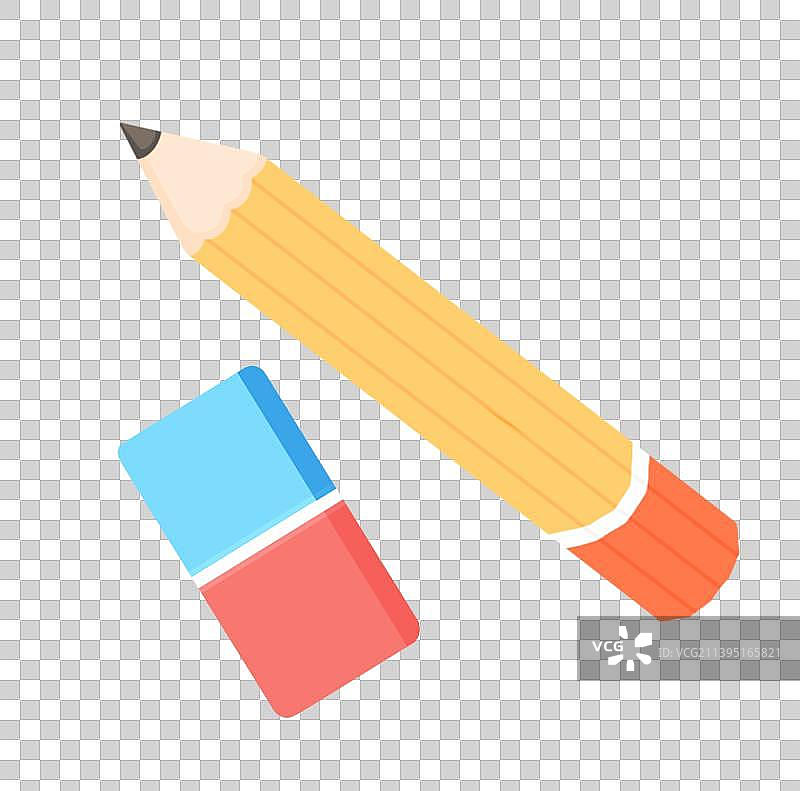 卡通铅笔橡皮擦文具元素图片素材