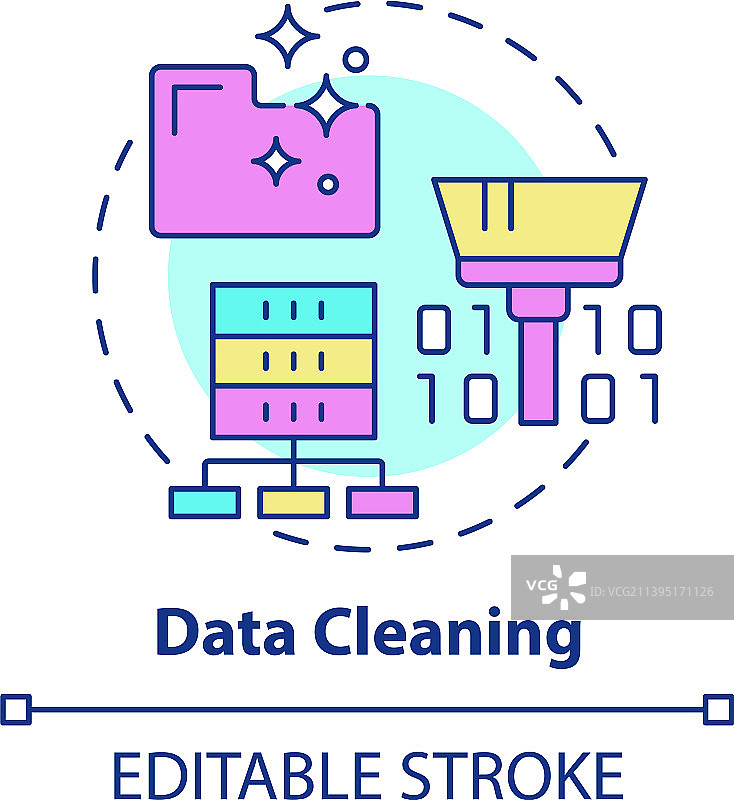 数据清理概念图标图片素材