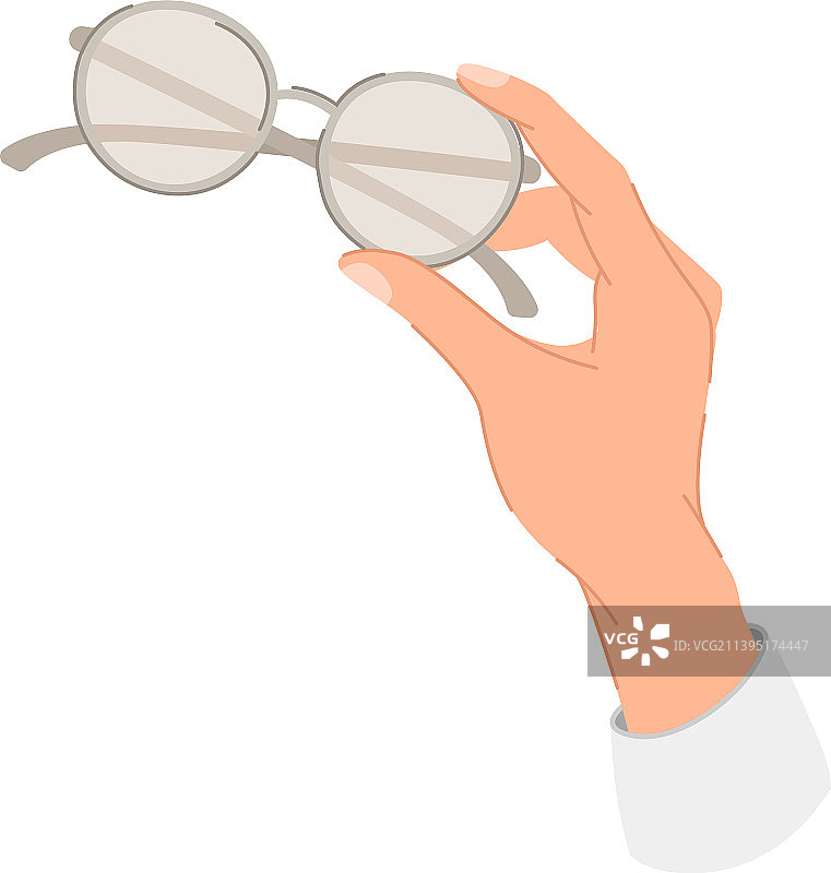 手持带框眼镜图片素材