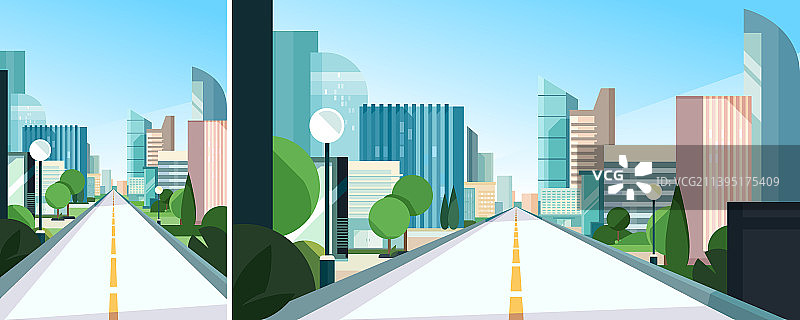 夏季城市道路图片素材