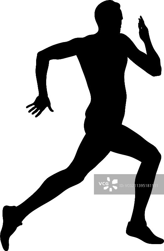 男运动员短跑奔跑图片素材