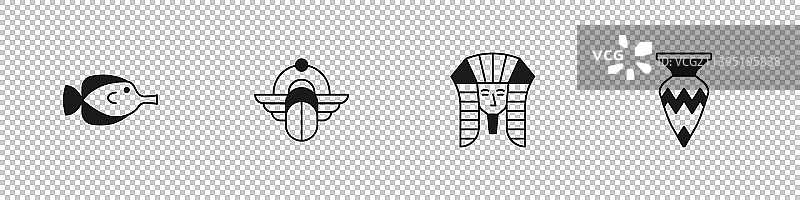 蝴蝶鱼埃及圣甲虫法老素材图片素材