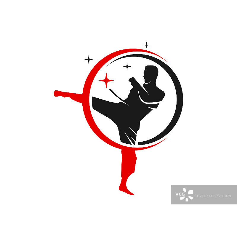 跆拳道运动标志设计图片素材