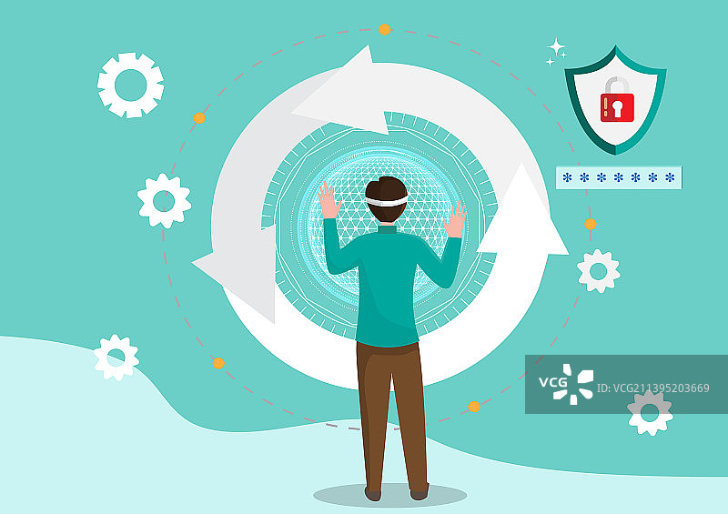 隐私和数据安全密码保护图片素材