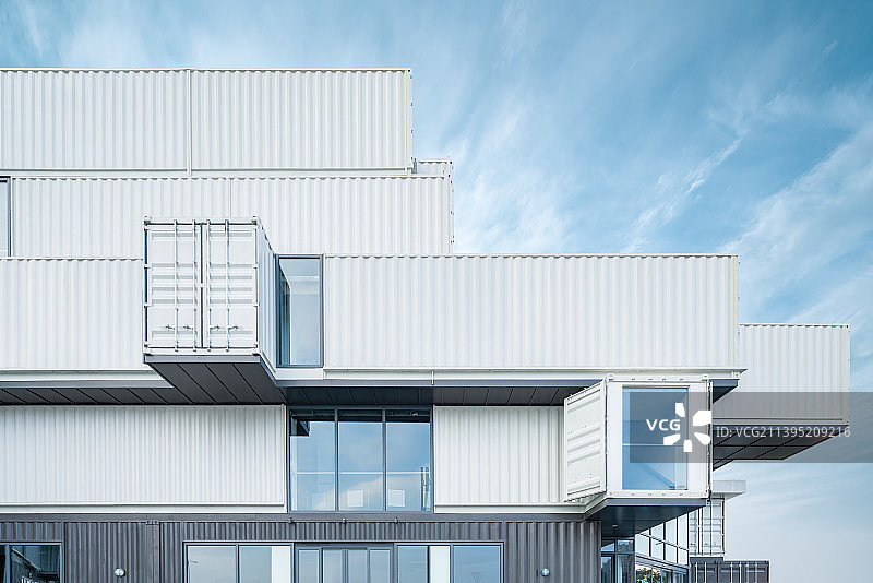 集装箱建筑特写图片素材