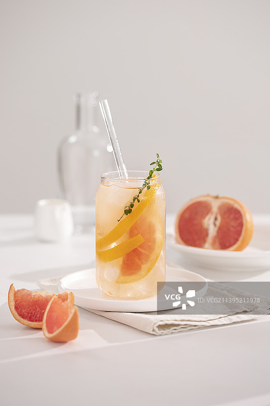 西柚水果茶|夏日冰茶图片素材