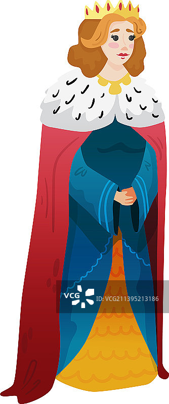 中世纪女王人物构成图片素材