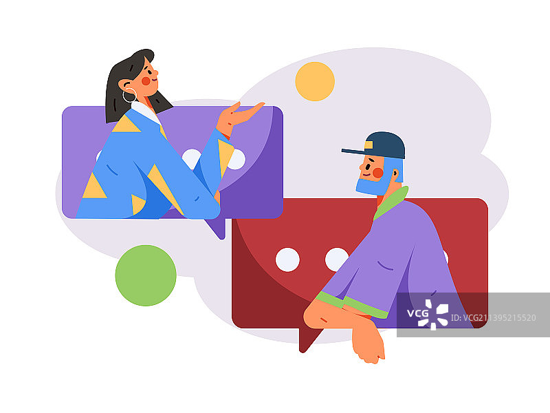 与咨询顾问进行沟通扁平矢量概念运营插画图片素材
