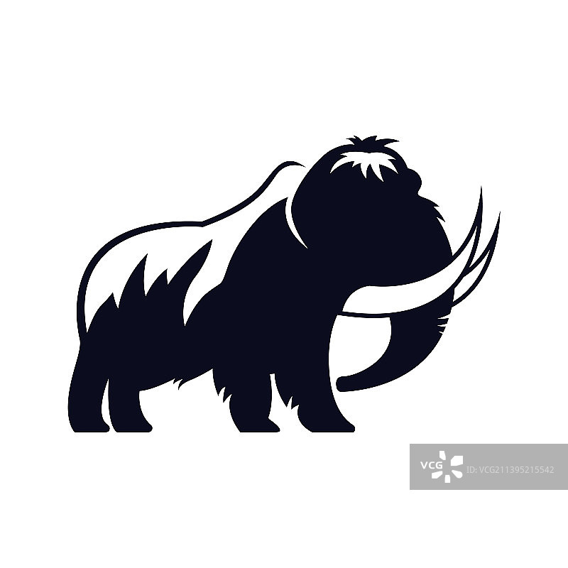 猛犸象轮廓设计图片素材