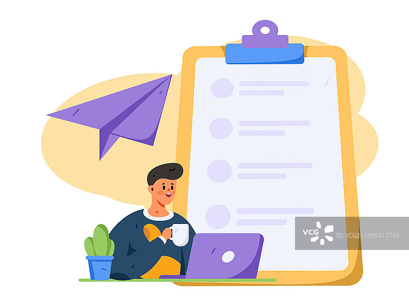 邀请好友进行测评调查扁平矢量概念运营插画图片素材