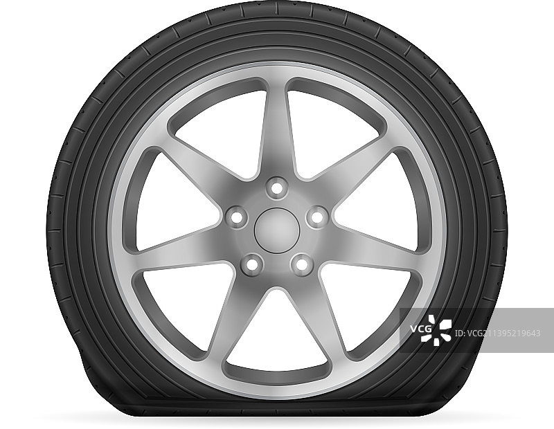 轮胎没气图片素材