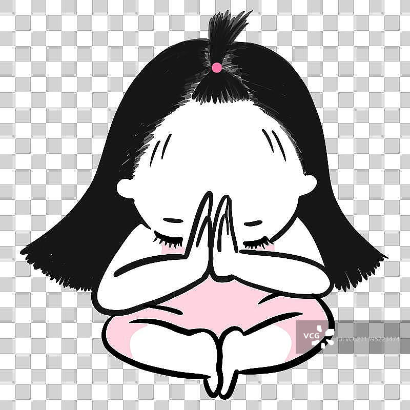 脱发美少女表情包图片素材