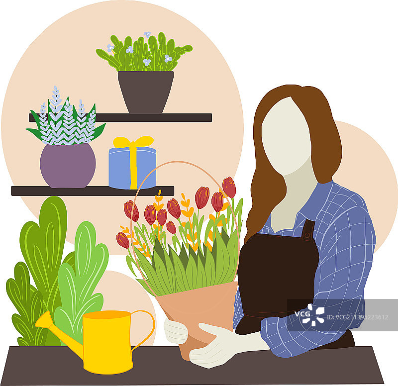 花店鲜花作品图片素材