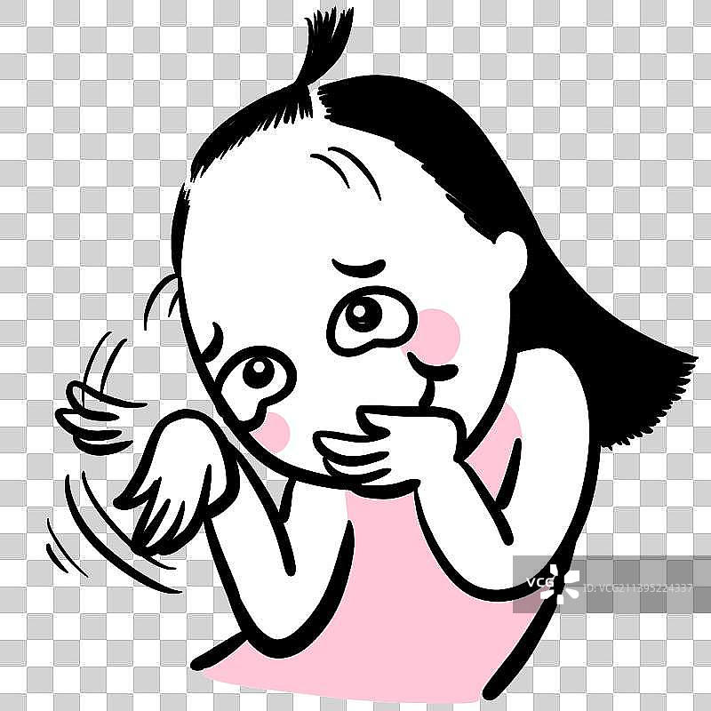 脱发美少女表情包图片素材