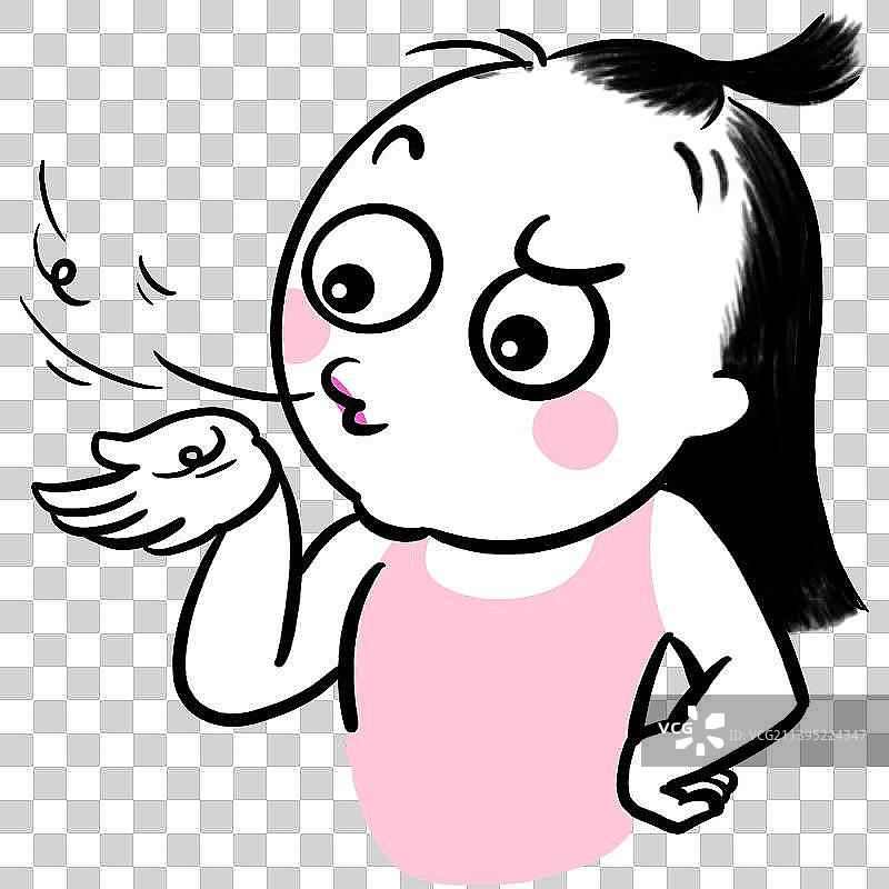 脱发美少女表情包图片素材