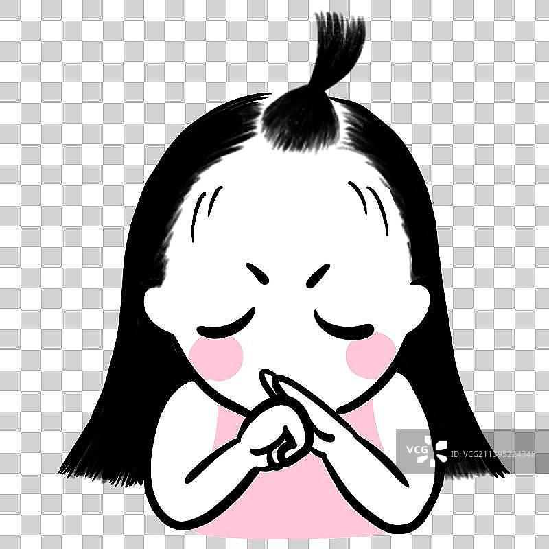 脱发美少女表情包图片素材